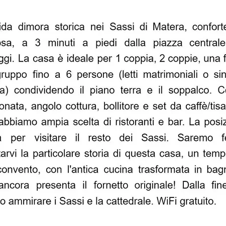 Cave Sassi Guest house *