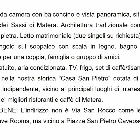 Cave Sassi Guest house